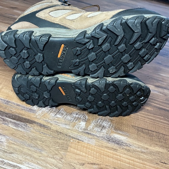 Merrell Men’s 13 Hiking Boots Black Bracken Brown Lace Up Shoes Moab - Picture 7 of 10
